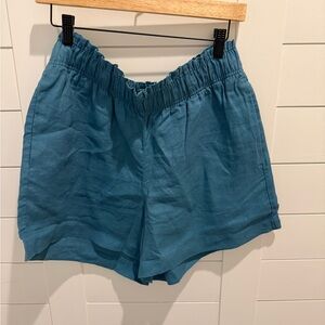 Quince Linen Teal Women's Shorts